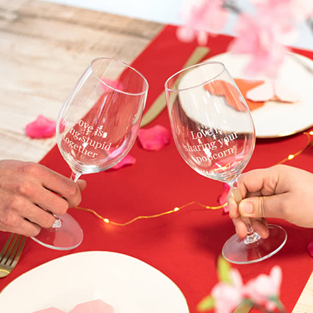 Weinglas personalisiert mit Gravur - Set 2 Stk.