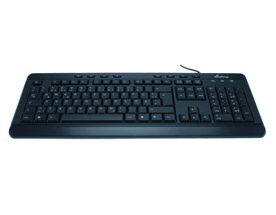 MediaRange Tastatur Multimedia Keyboard black 8 Sondertasten