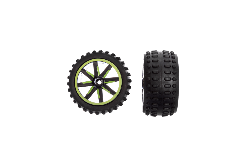 |2 hintere Reifen mit Felgen für Green Stroke (370202013)|