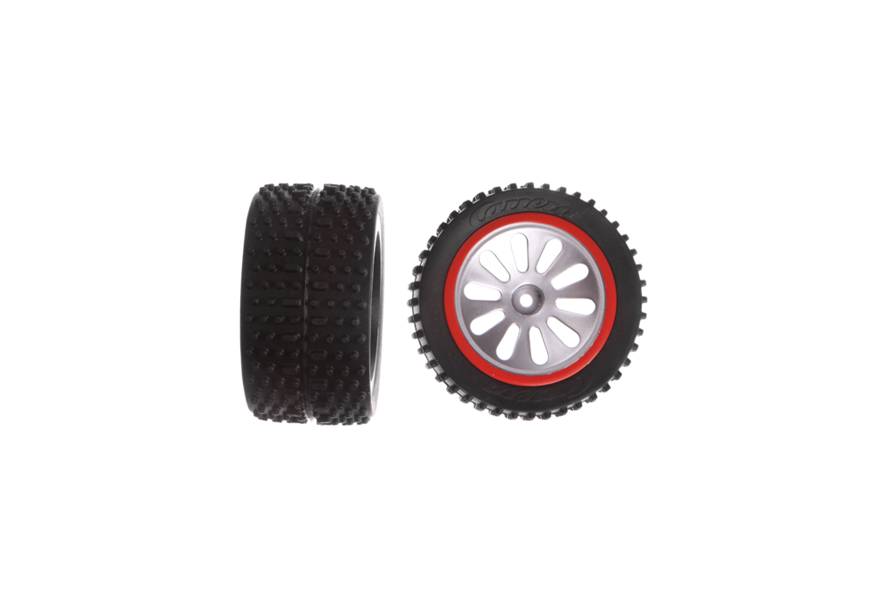 |2 hintere Reifen mit Felgen für Carrera RC X-Fox One (202007)|