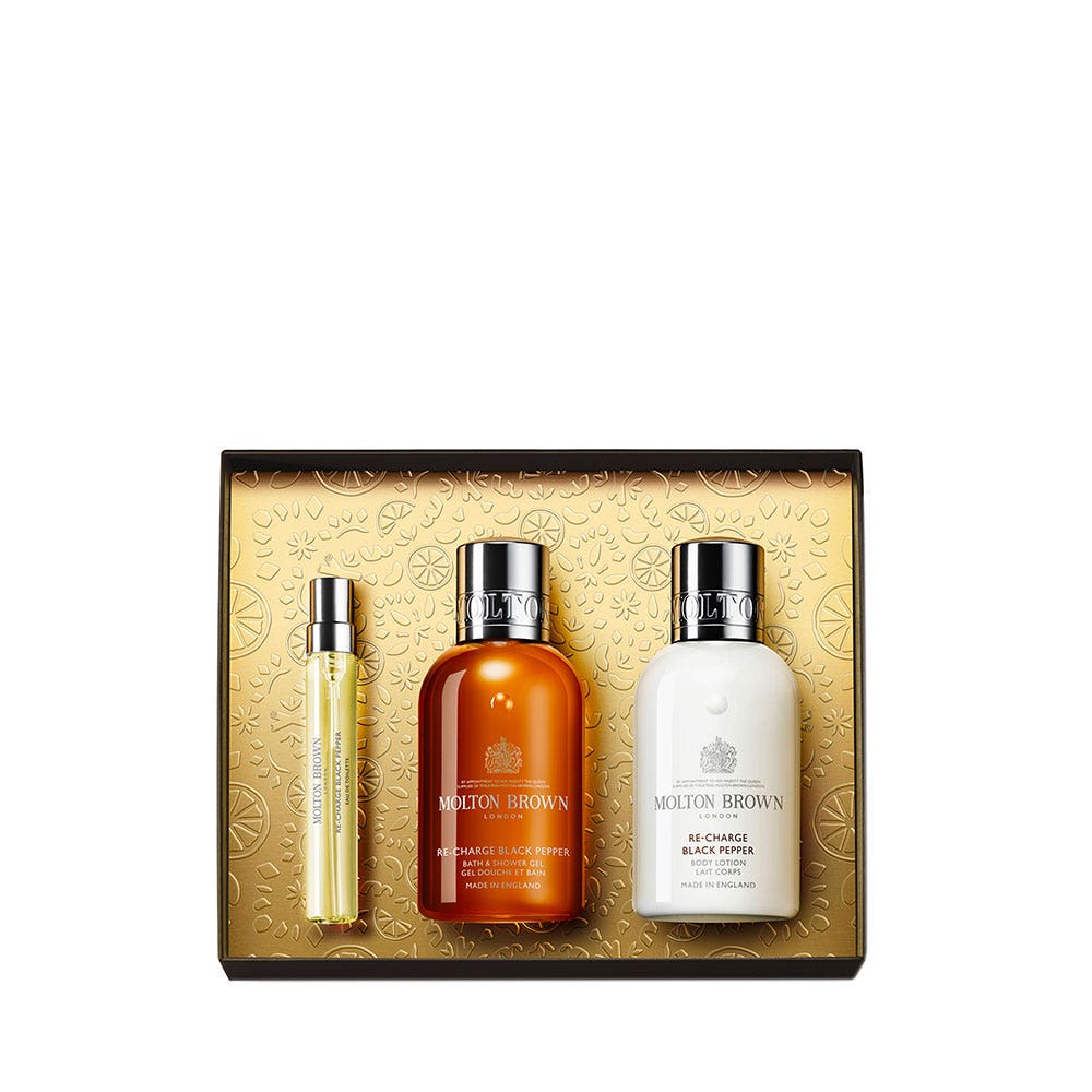 Molton Brown - Re-Charge Black Pepper Travel Gift Set Multipack - Reinigendes KörperSet