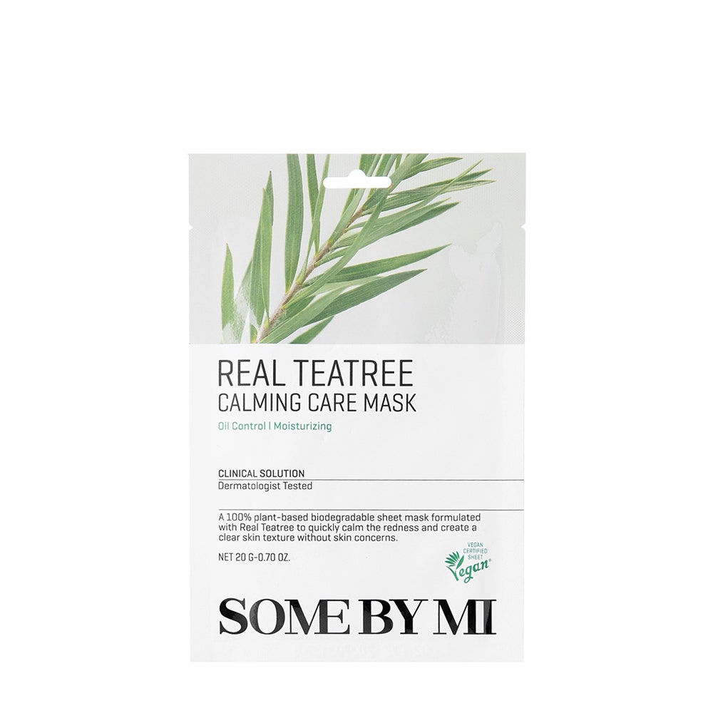 Some by Mi - Real Teatree Calming Care Mask 1 X - Beruhigend E GesichtMaske Für Ölige Haut