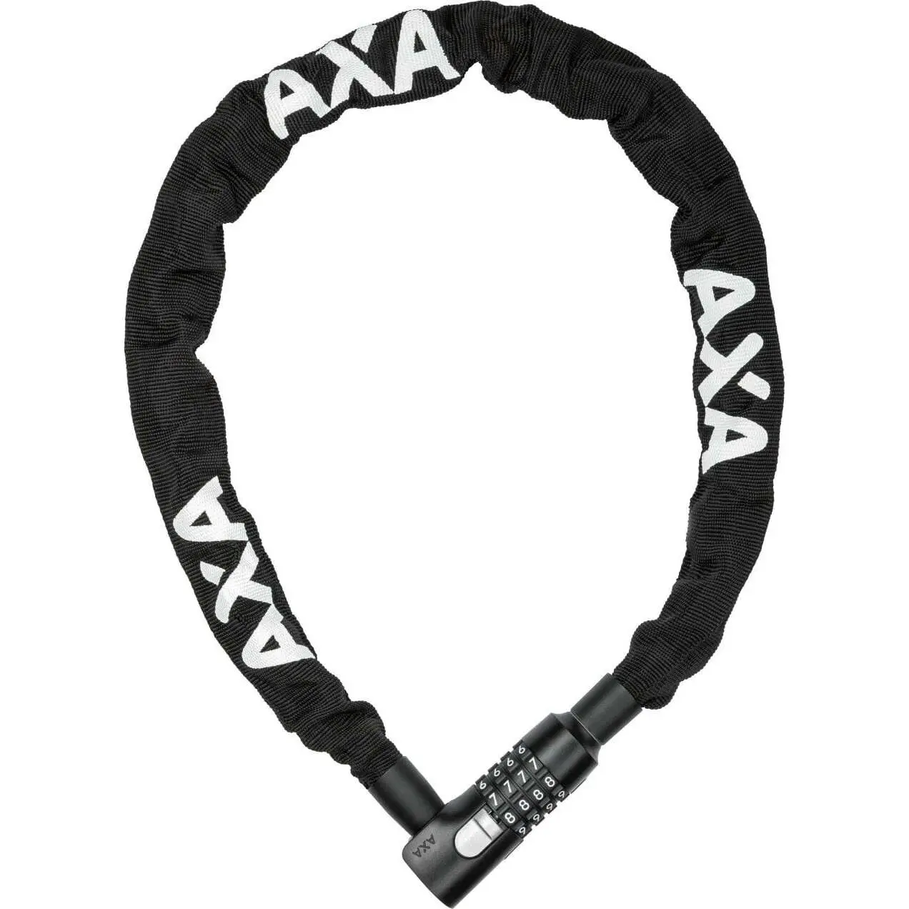 Fahrrad-Kettenschloss mit Zahlenkombination Sicherheit Stufe 9/15 Axa-Basta Absolute Code
