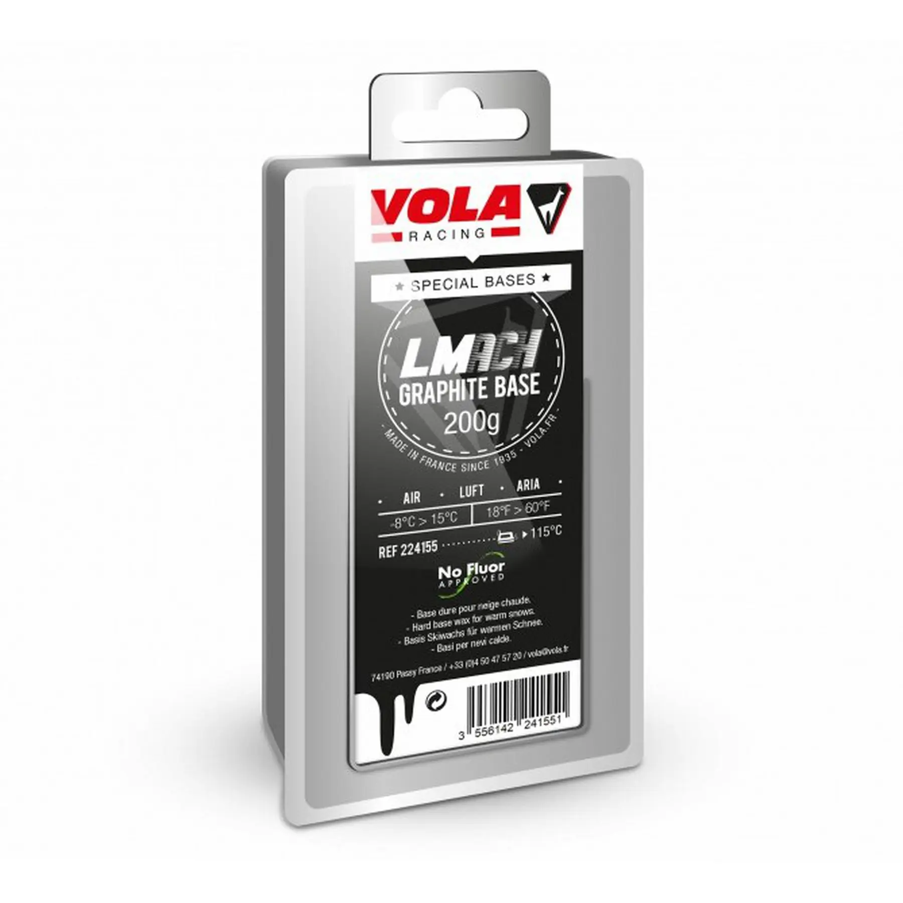 Skiwachs für warmen Schnee Vola Bases Spéciales Graphite LMach 200 g