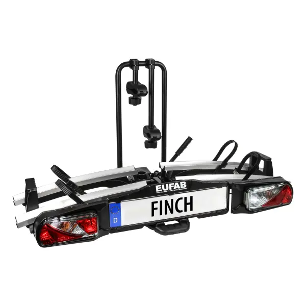 Fahrradträger auf Anhängerkupplung faltbar neigbar 2 Velos Eufab Finch Vae / Ebike