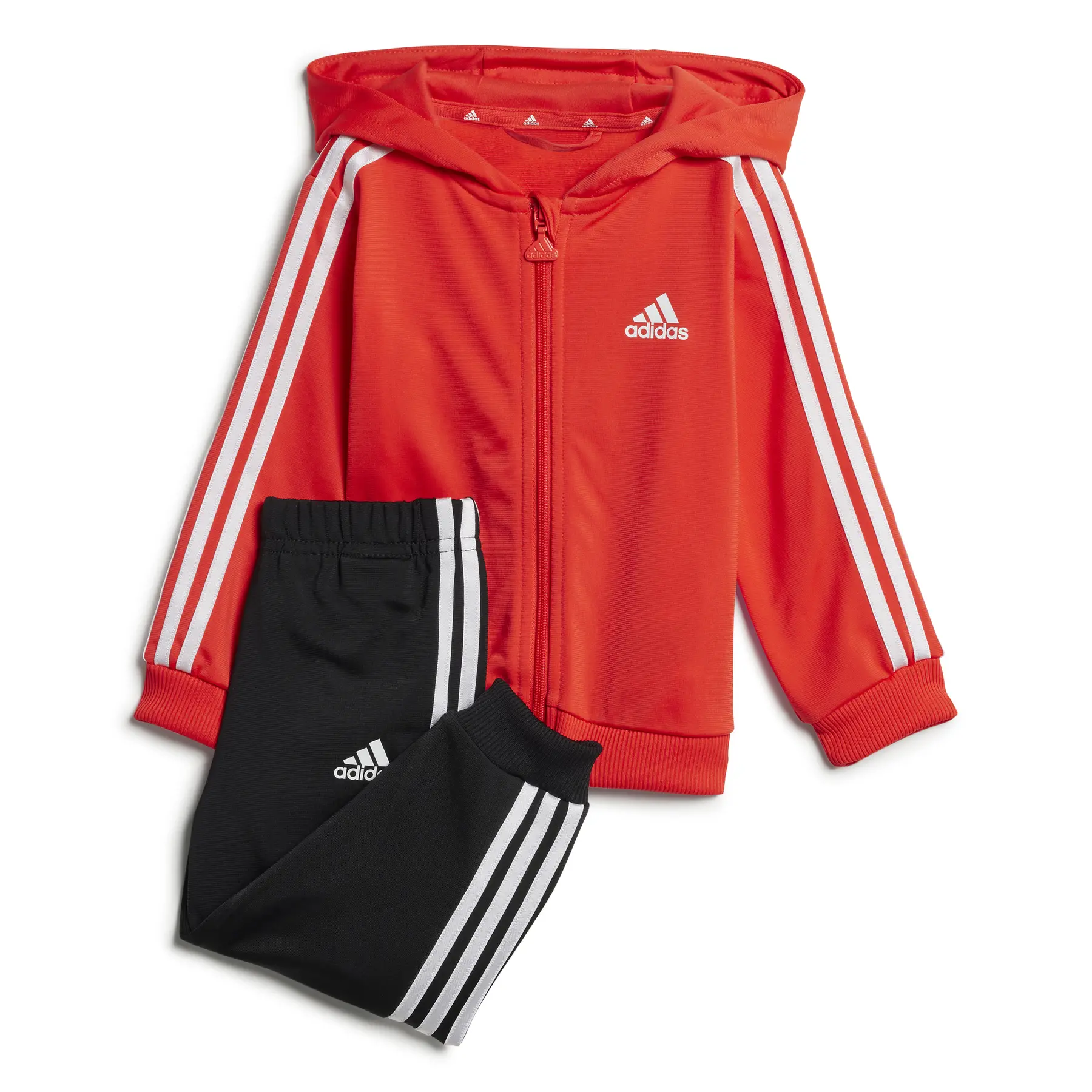 Baby-Trainingsanzug mit glänzender Kapuze adidas Essentials 3-Stripes