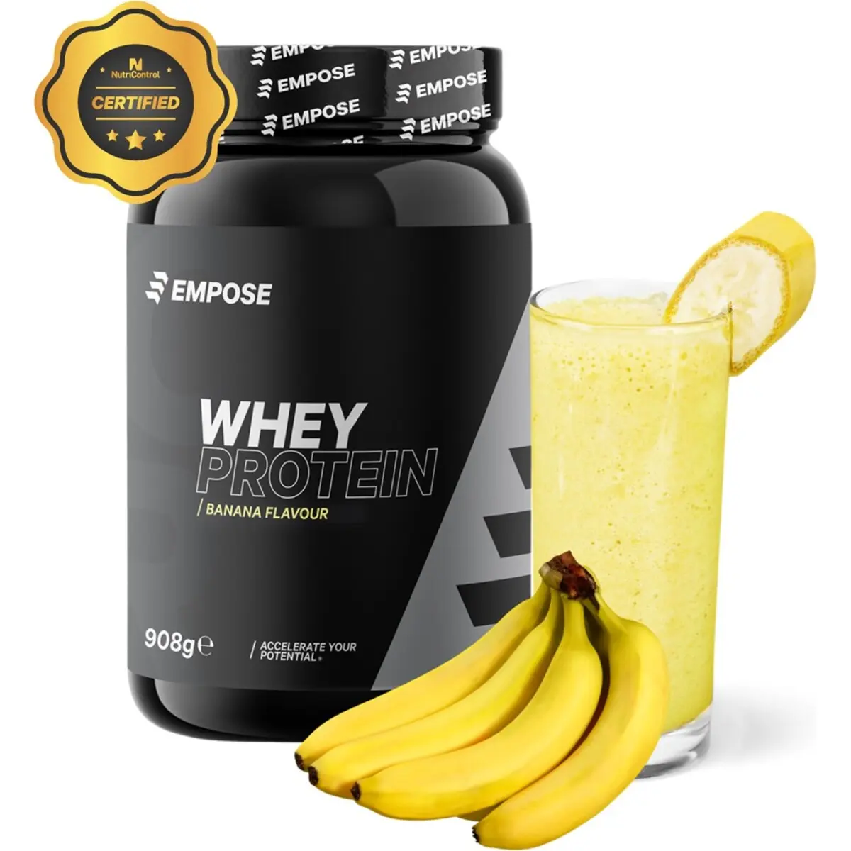 Proteinpulver Empose Whey Protein-Banaan 908 g