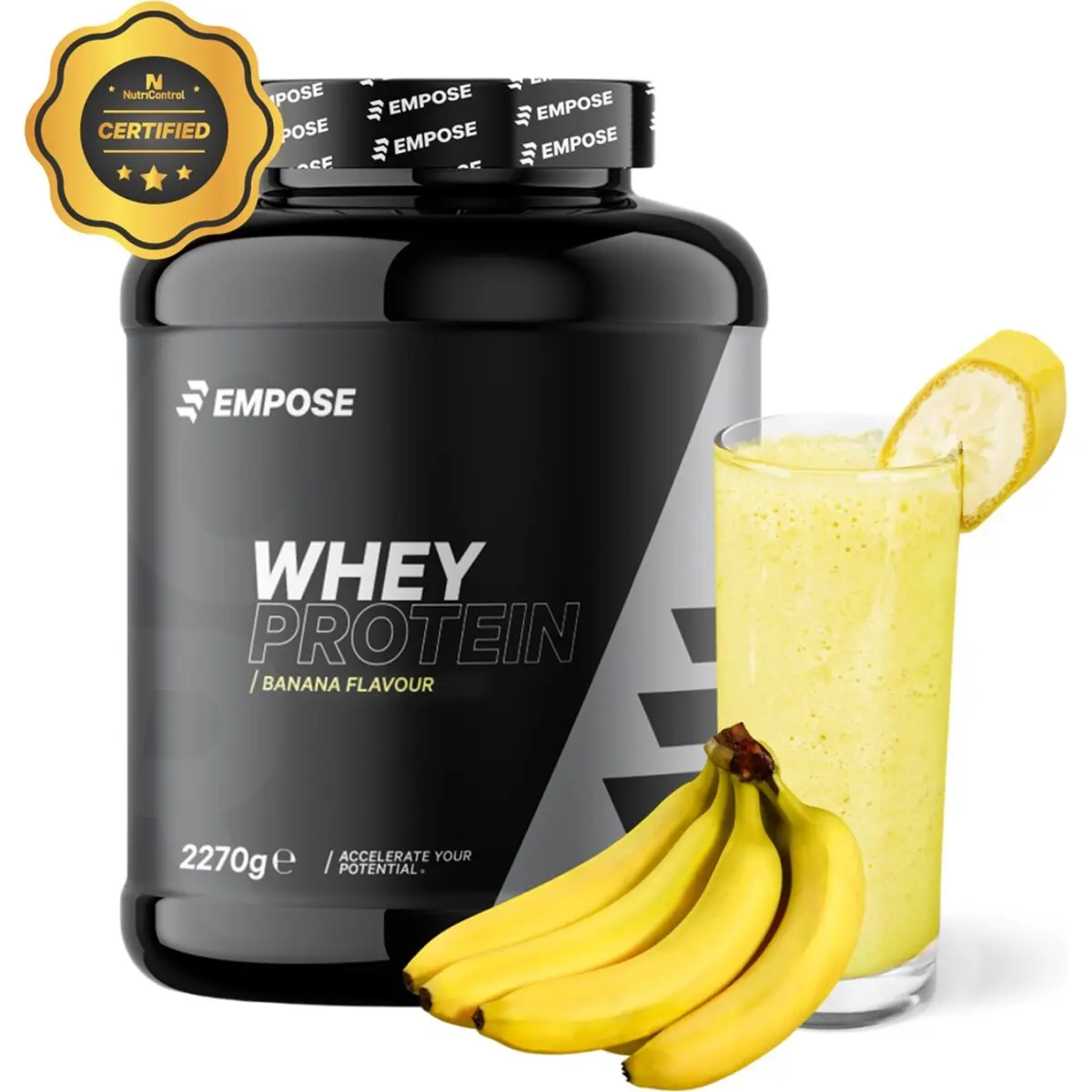 Proteinpulver Empose Whey Protein-Banaan 2270 g