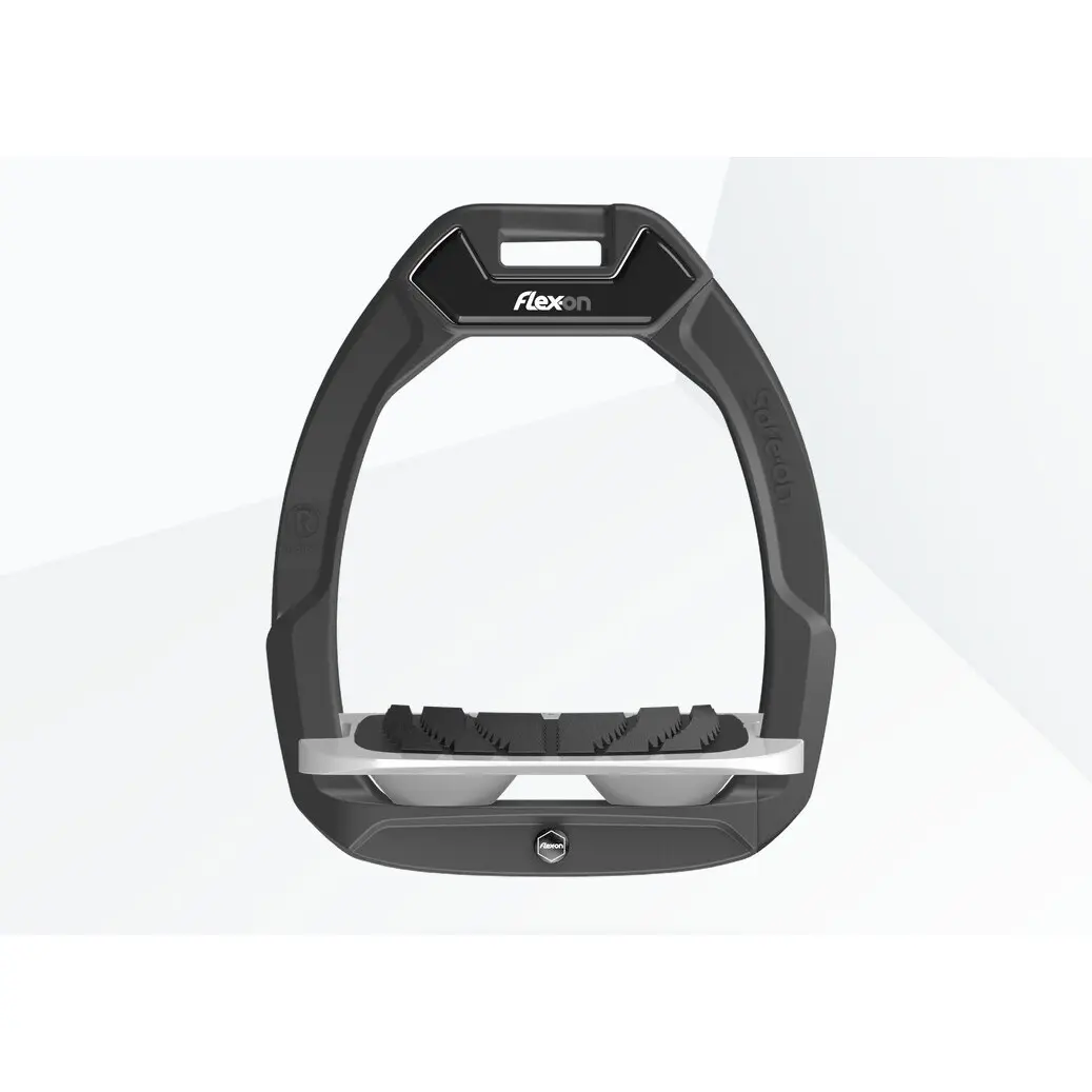 Sicherheitssteigbügel Reiten Neigung Grip Anthrazit/Grau/Grau Flex-On Safe-On