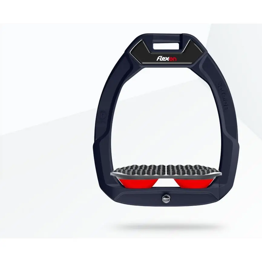 Sicherheitssteigbügel fürs Reiten Endurance Braun/Grau/Rot Flex-On Safe-On
