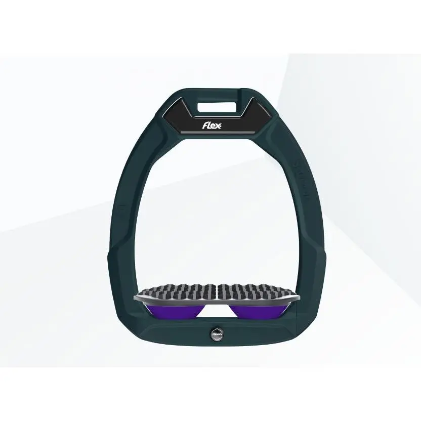 Sicherheitssteigbügel Reiten Endurance Grün/Grau/Violett Flex-On Safe-On