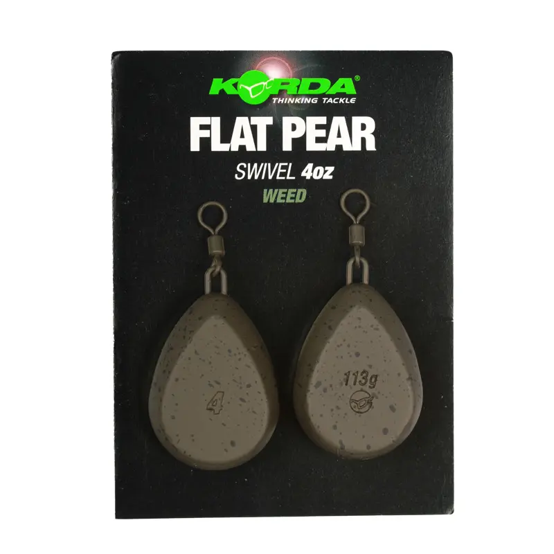 Texturierte Gewichte Korda Flat Pear Swivel Blistered 5oz (x2)
