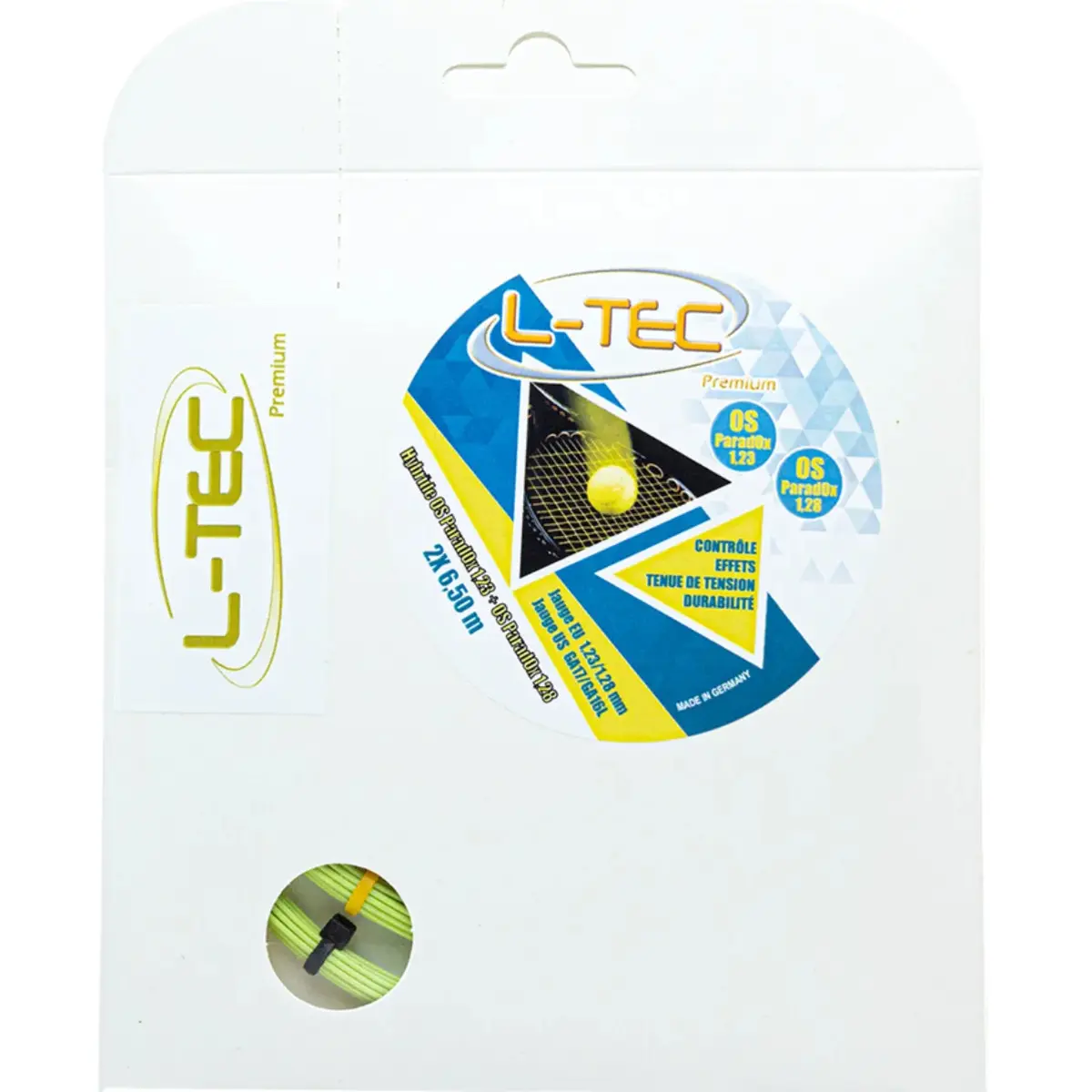 Hybride Tennis-Saiten L-Tec Premium OS Paradox 2x6,50 m