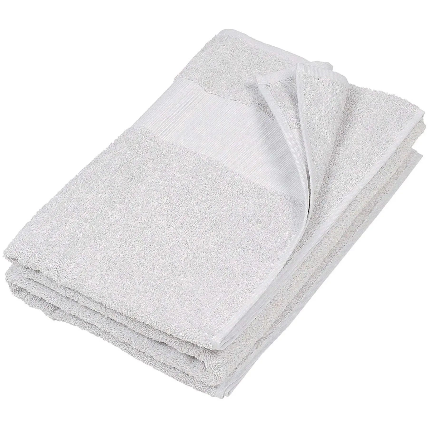 Badetuch aus Baumwolle Kariban blanc