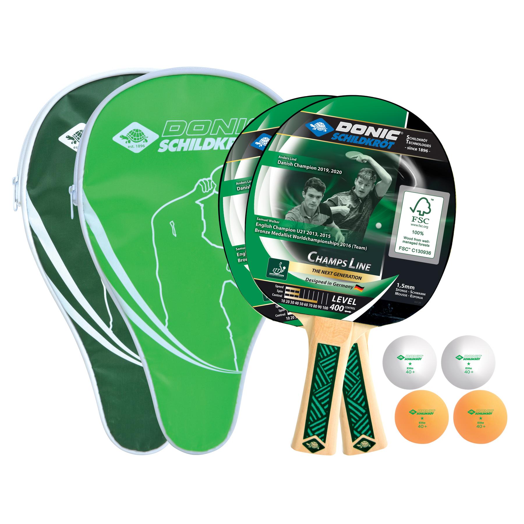 Tischtennis-Set Schildkröt Champs Line 400 FSC Cover