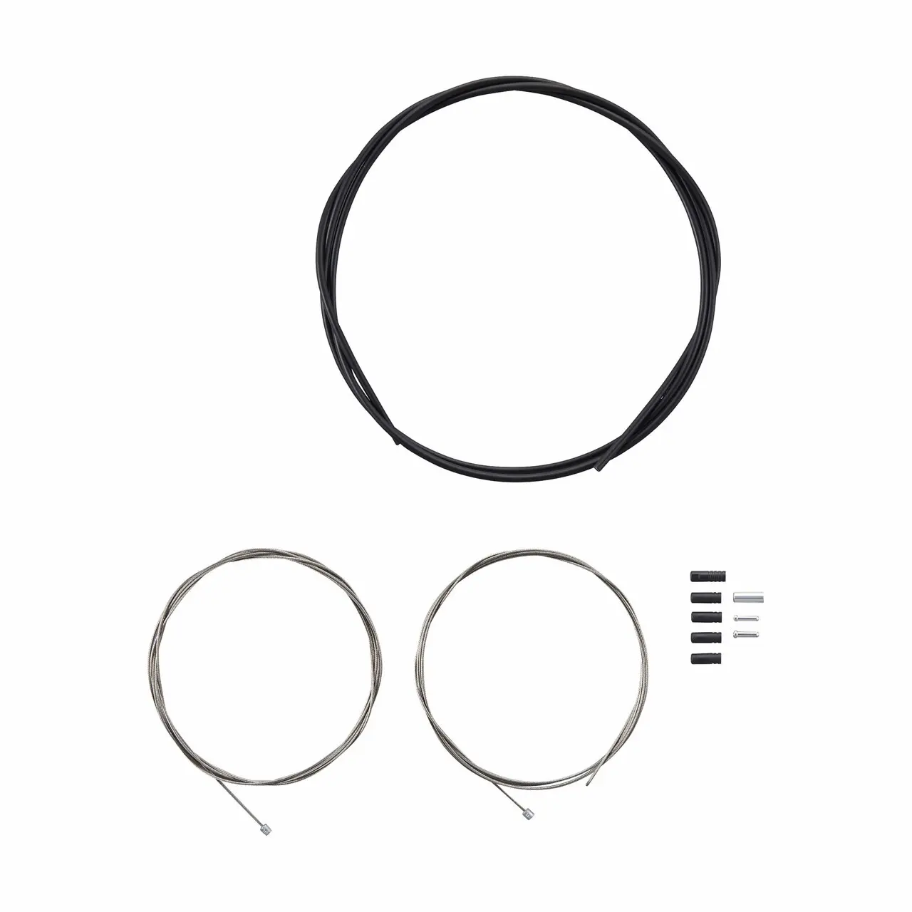 Schaltzug- und Hüllen-Set aus rostfreiem Stahl, Endstücke 4er Set, wasserdichtes Endstück SIS-SP40, wasserdichtes Endstück für den Hinterrad-Schaltzug, Kabel-Endstücke 2er Set Shimano SIS-OT-SP41