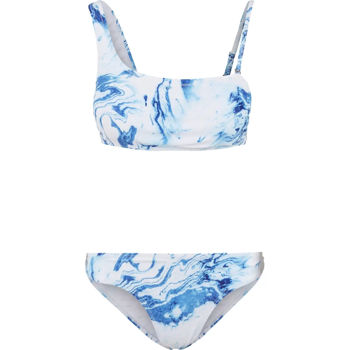 Bikini für Damen Urban Classics asymmetric top bikini