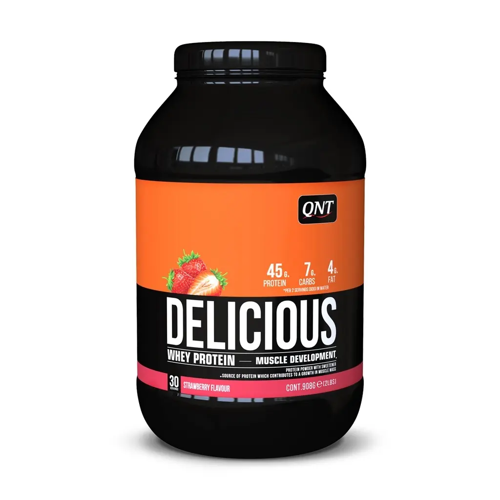 Erdbeeren Whey-Proteinpulver QNT