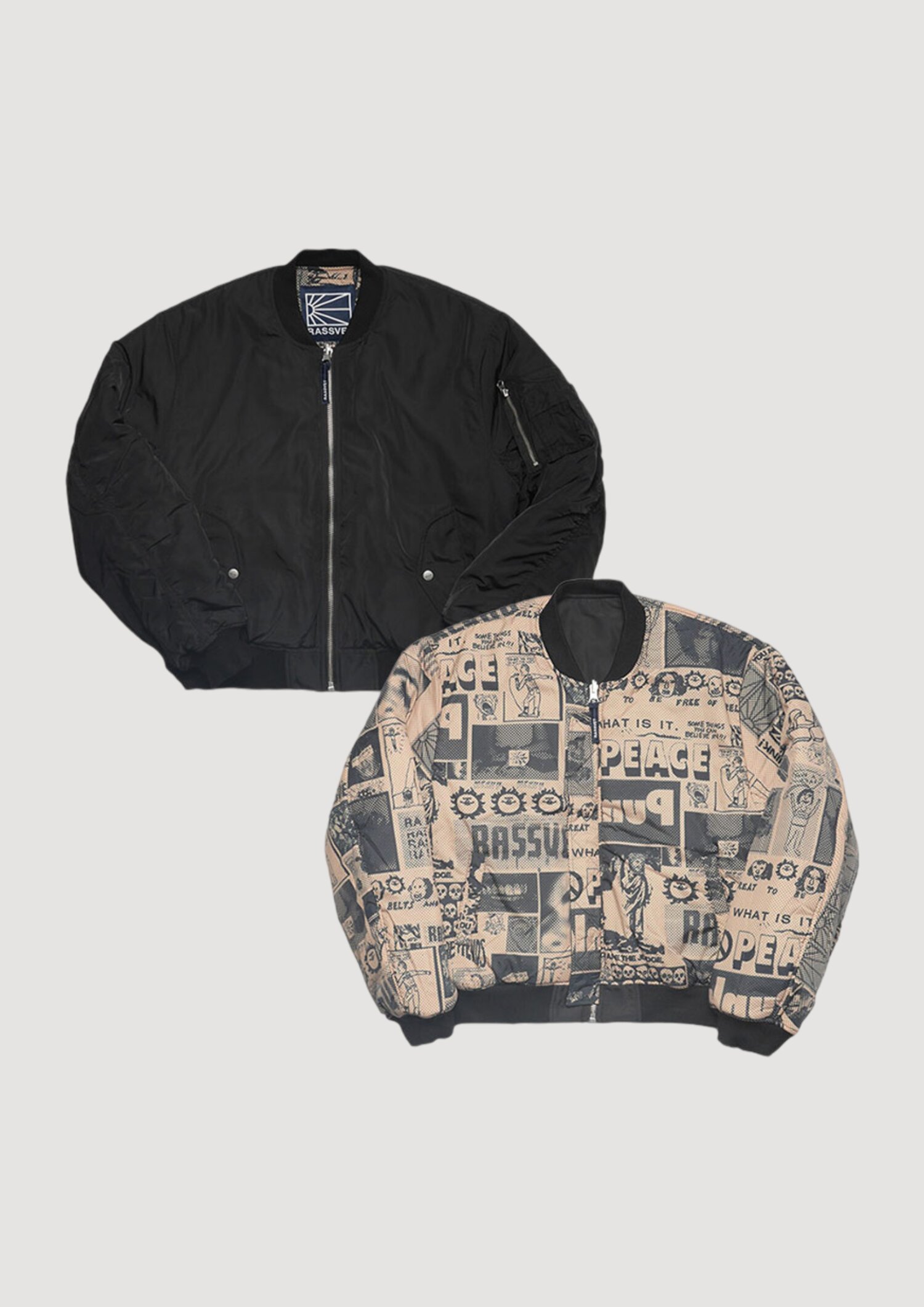 Collage Bomberjacke gewebt