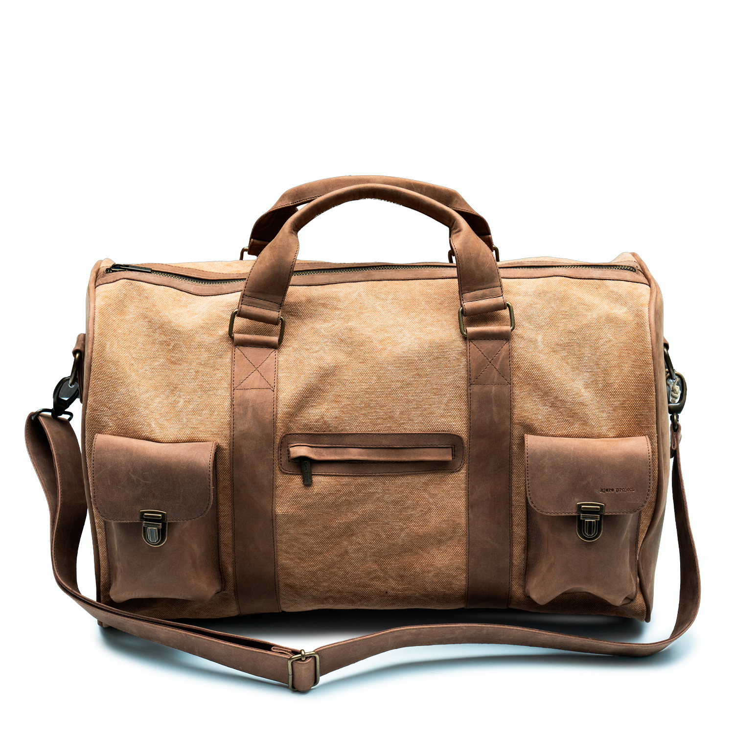 Unisex Tasche fur Erwachsene Kjore Project Leder / Leinwand Reisetasche
