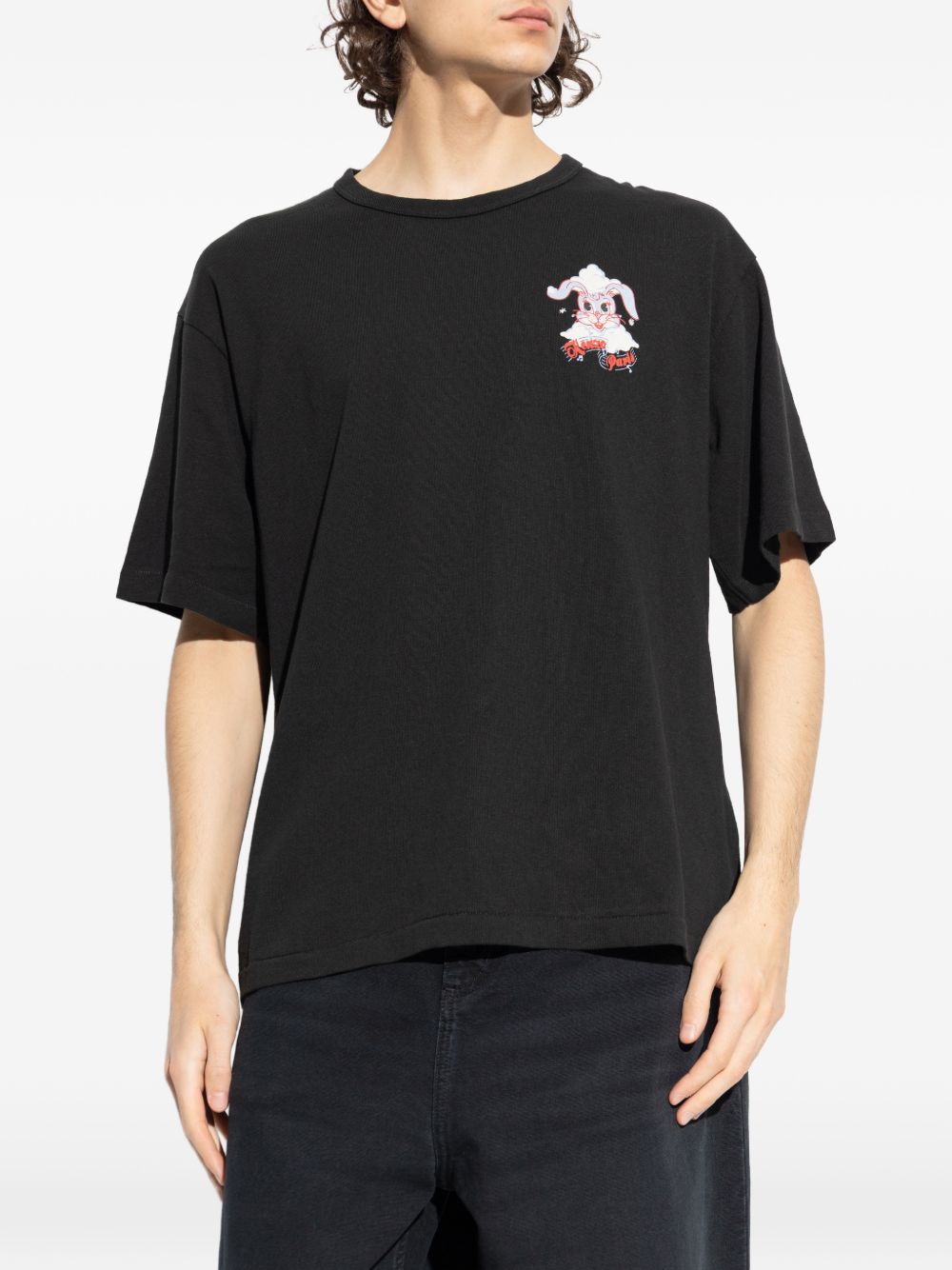 Kenzo T-Shirt Kaninchen schwarzer Mann