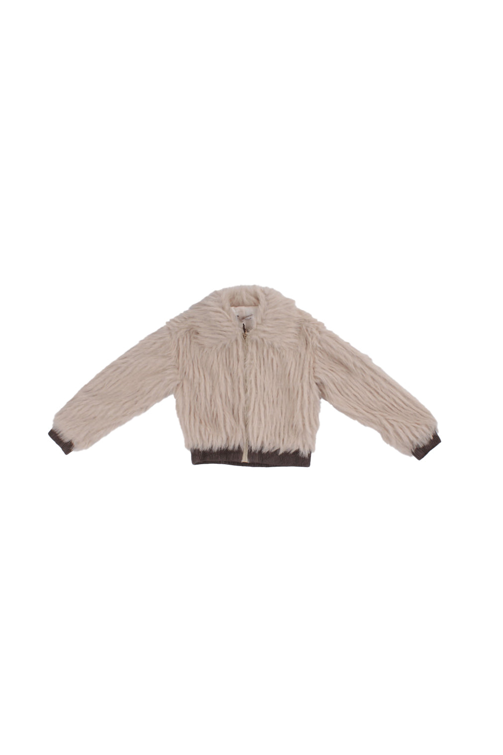 Manila Grace Babyjacke m2951w25 ma645 Bomber Pelz Cappuccino