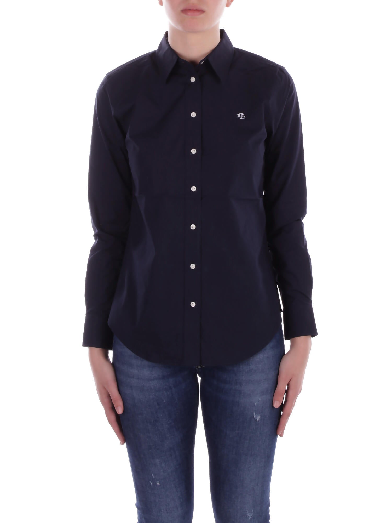 Ralph Lauren Frau Hemd 200684553 003 jamelko lange Armel Hemd Navy