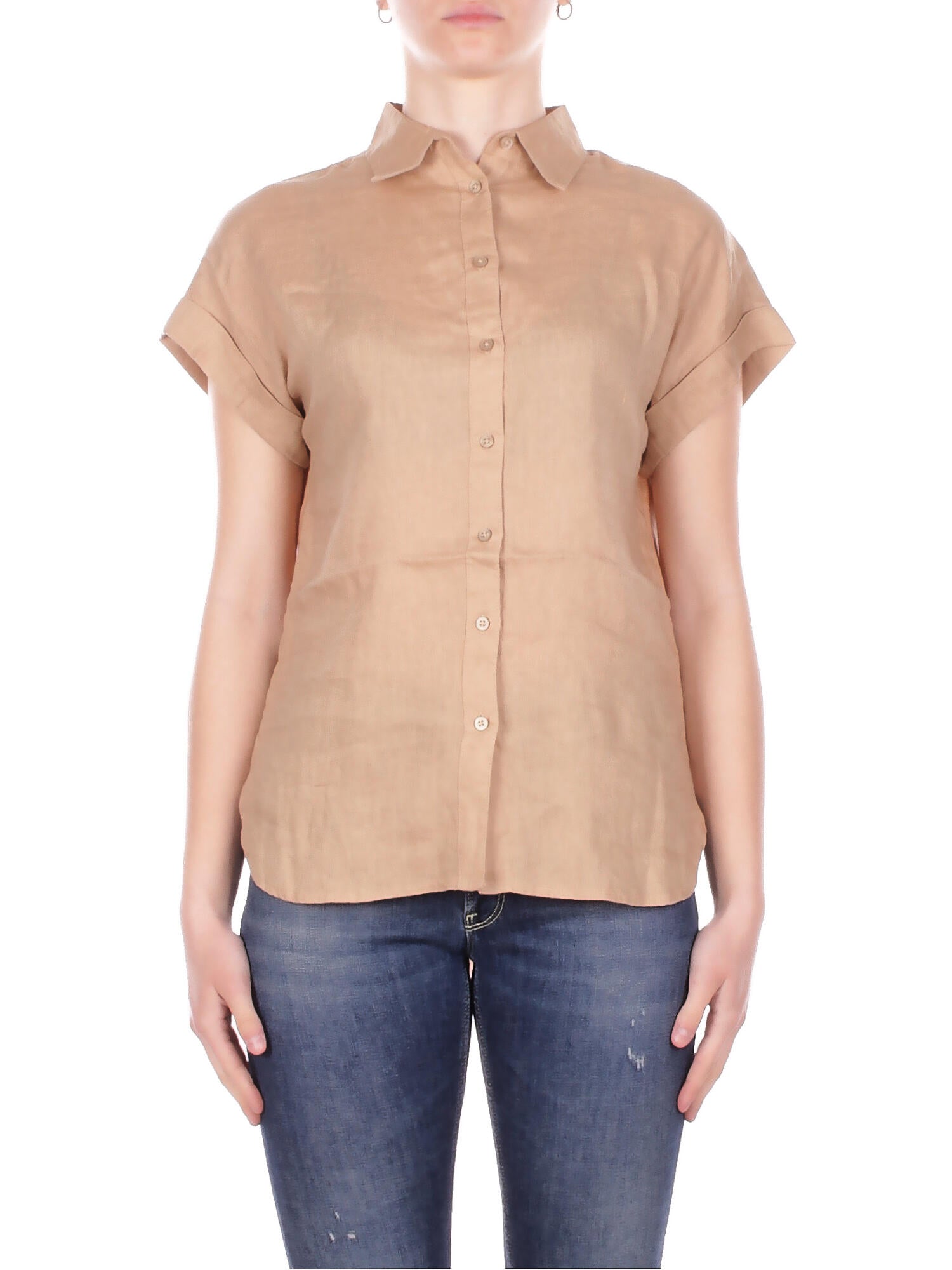 Ralph Lauren Frau Hemd 200699152 052 Broth Short Sleeve Hemd tan