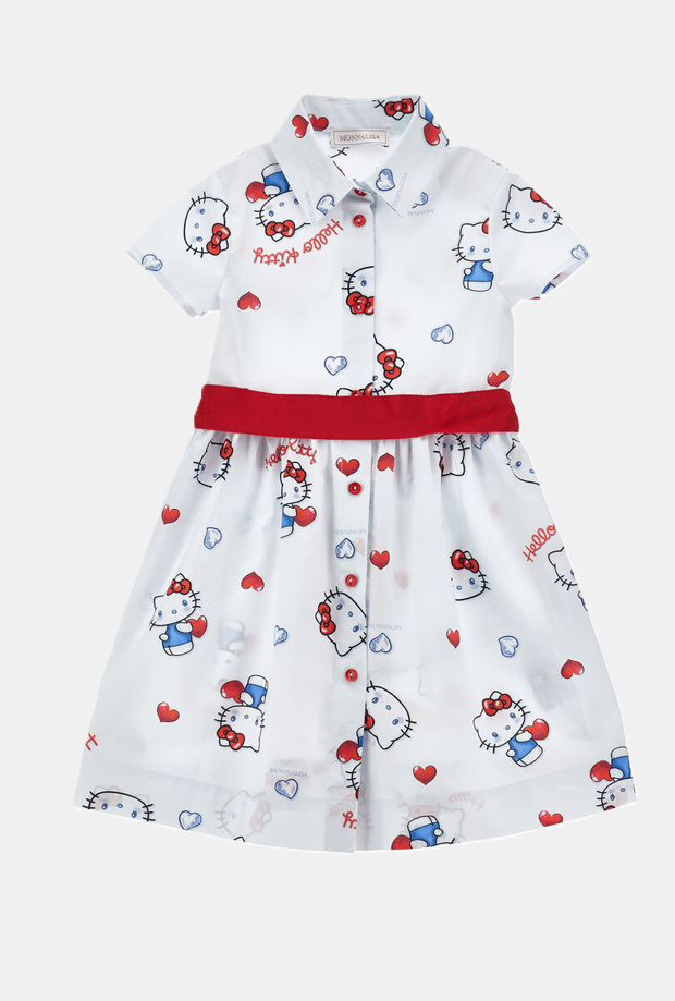 Kleid hello kitty Madchen weiB