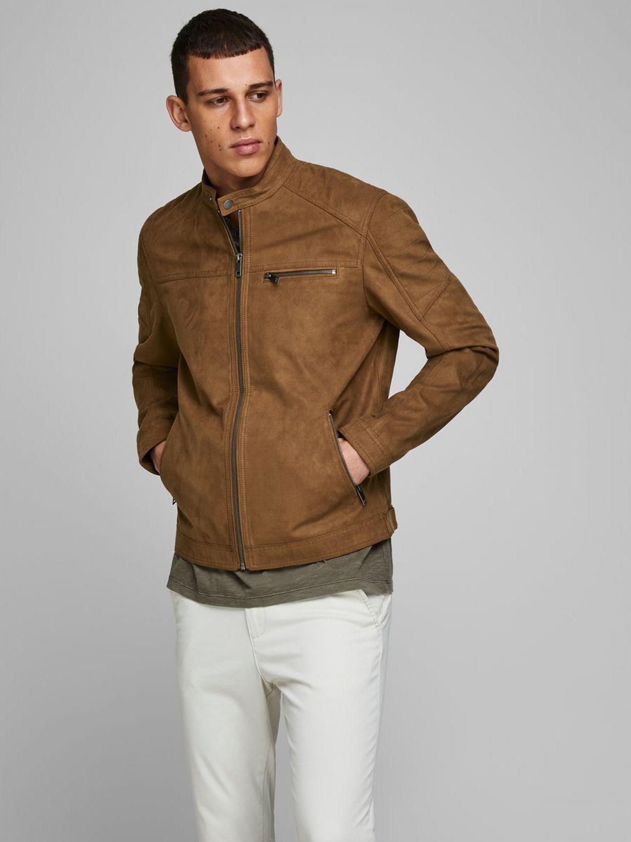 Jacken und Jacken Mann Jack And Jones 12147218 Rocky Cognac