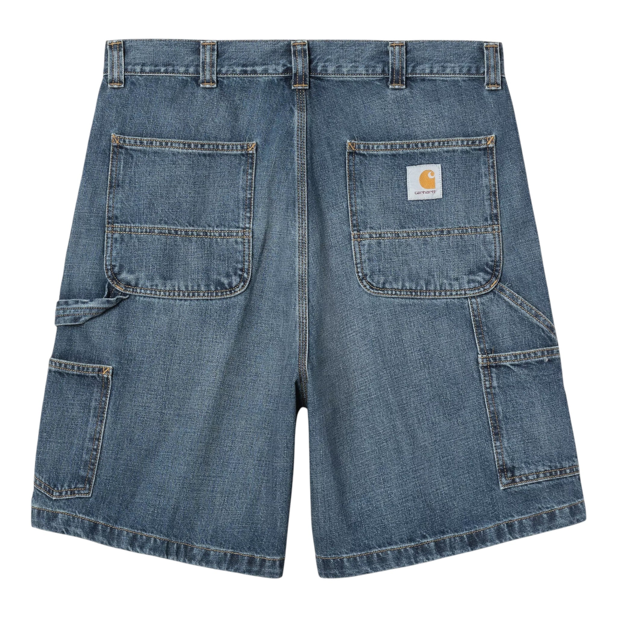 Carhartt Wip og Einzelne Knie kurz - blau dunkel gebrauchte Wasche