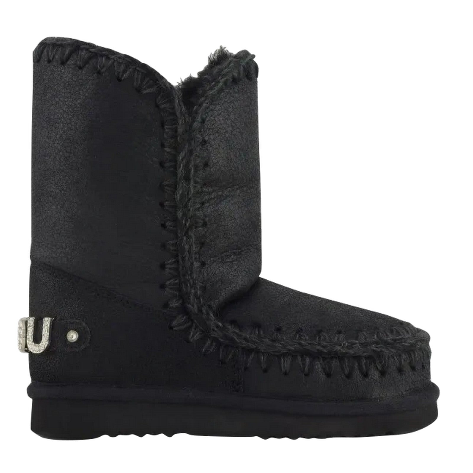 Damenschuhe Mou - eskimo 24 Strass Logo - schwarz