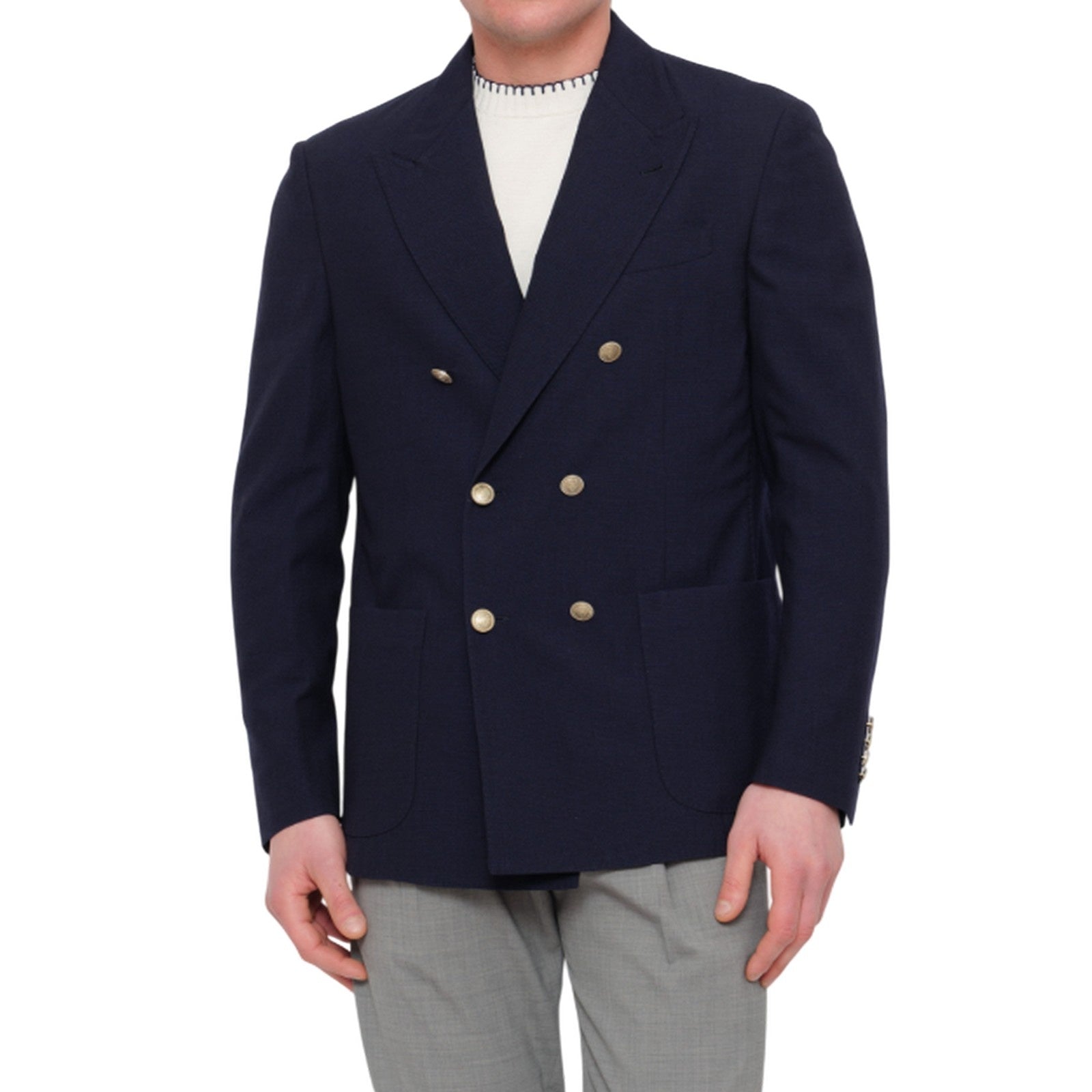 Jacken Mann Eleventy - doppelte Brustjacke p spear - blau