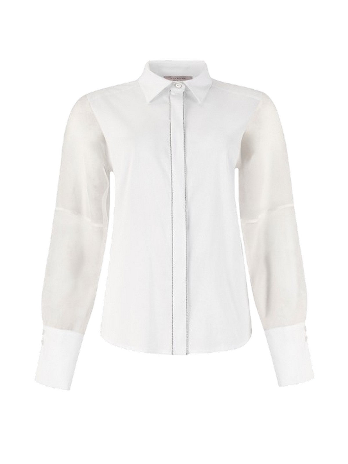 Damen Jacken d.exterior - popeline+organza cat Shirt. - WeiB