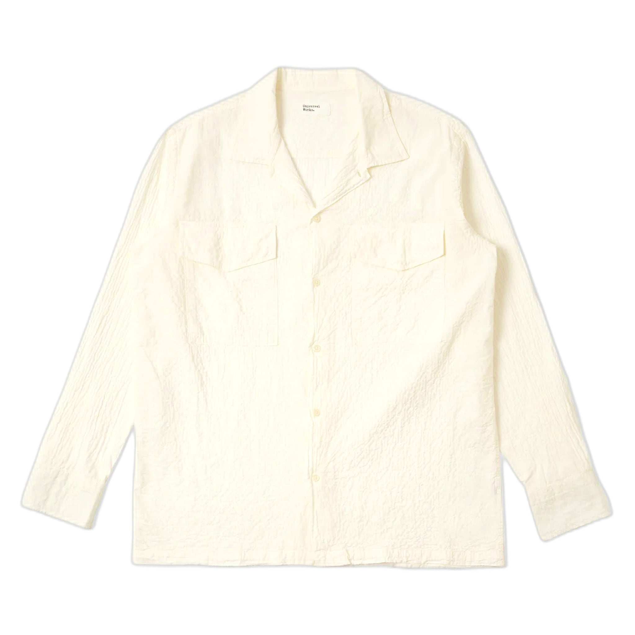 Shirt Hemd Universal Works Kellner Hemd arten seersucker - ecru