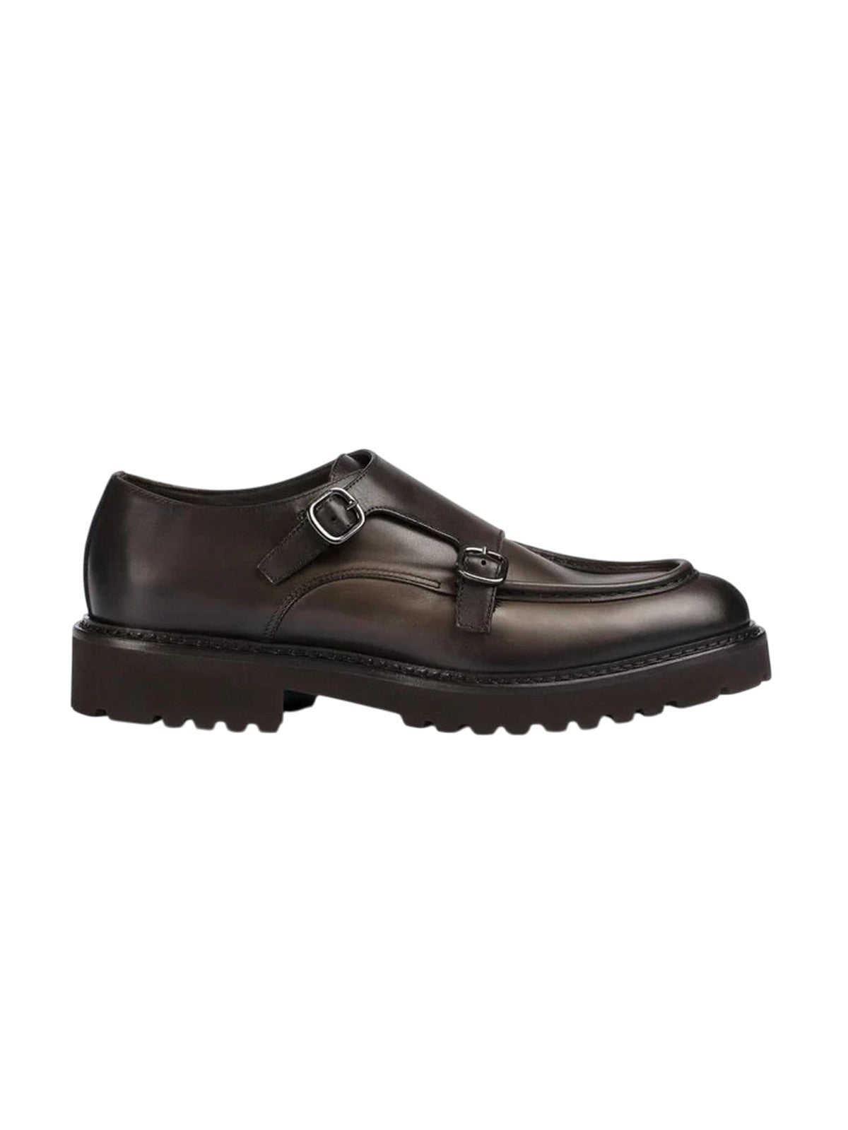 Schuhe gesaumt niedrig Mann Doucal's - doppelte Schnalle abgekantet deco' t.moro +f.do moro - braun