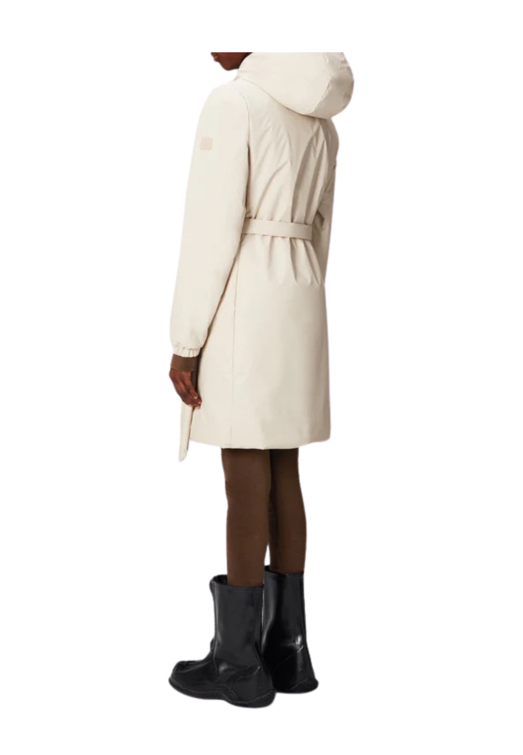 Regenmantel Frau Rains Lohja Long Insulated Curve Jacket Dune