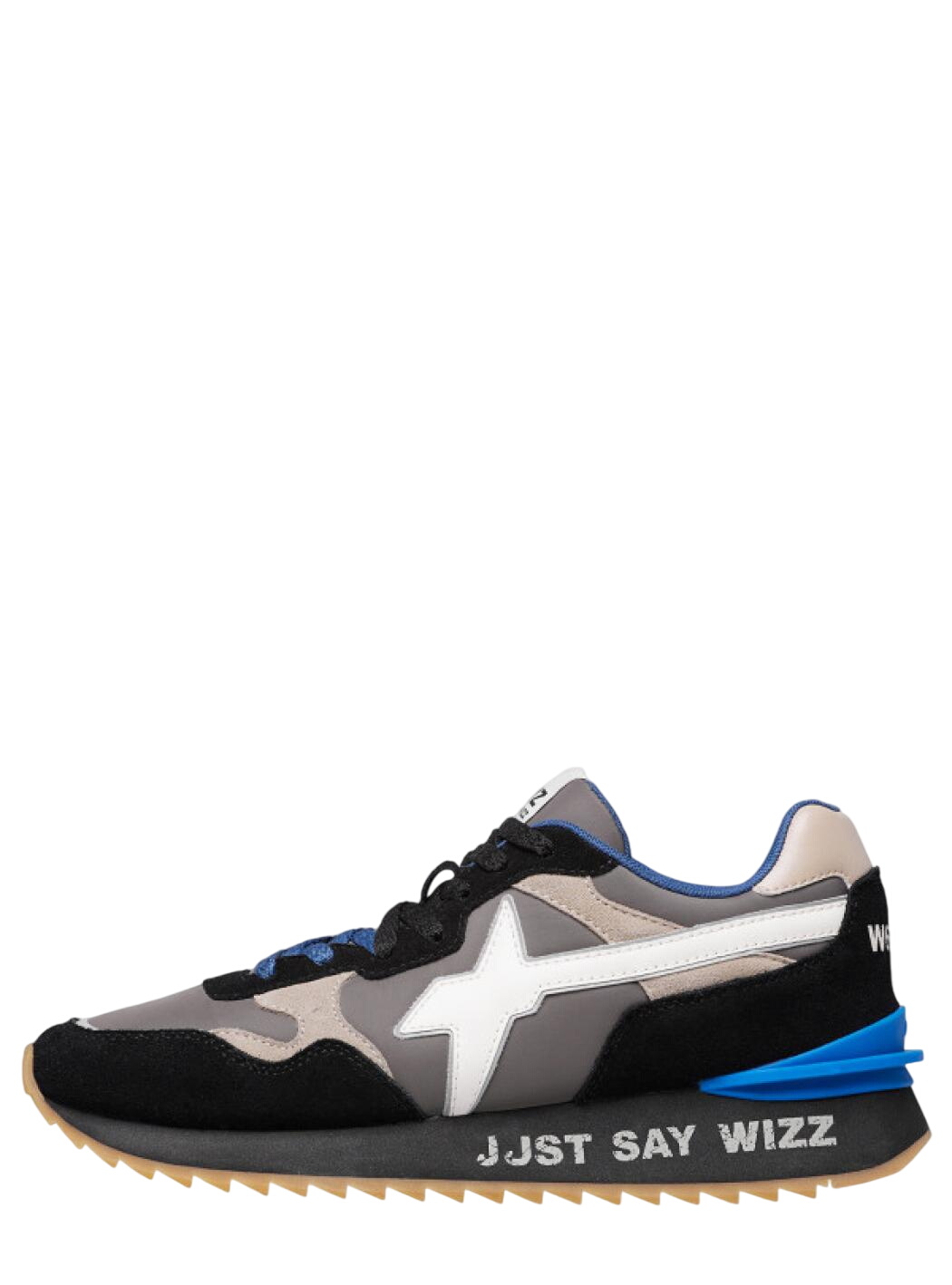 W6yz Herrenschuhe yak-M. - Sneaker aus technischem Stoff und Wildleder - Schwarz-Grigio 2015185111A33