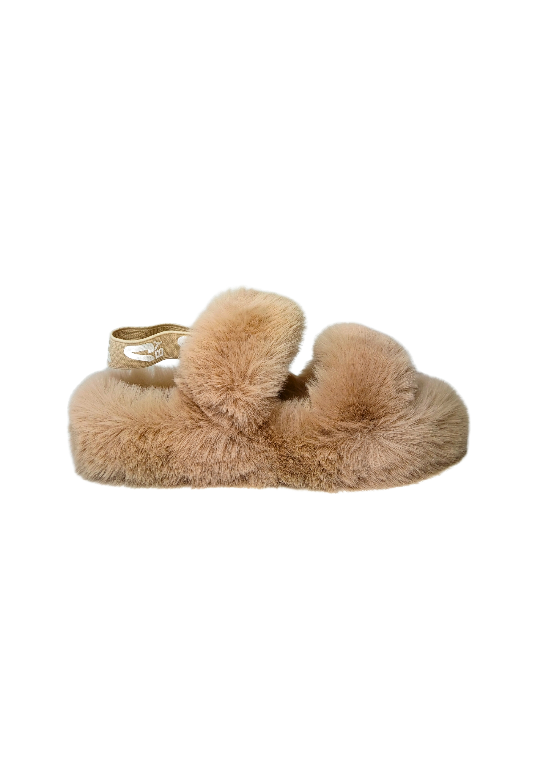 Schuhe fur Damen Massimo Santini MERIDA Fur sandal NAT Pelz / Elast.
