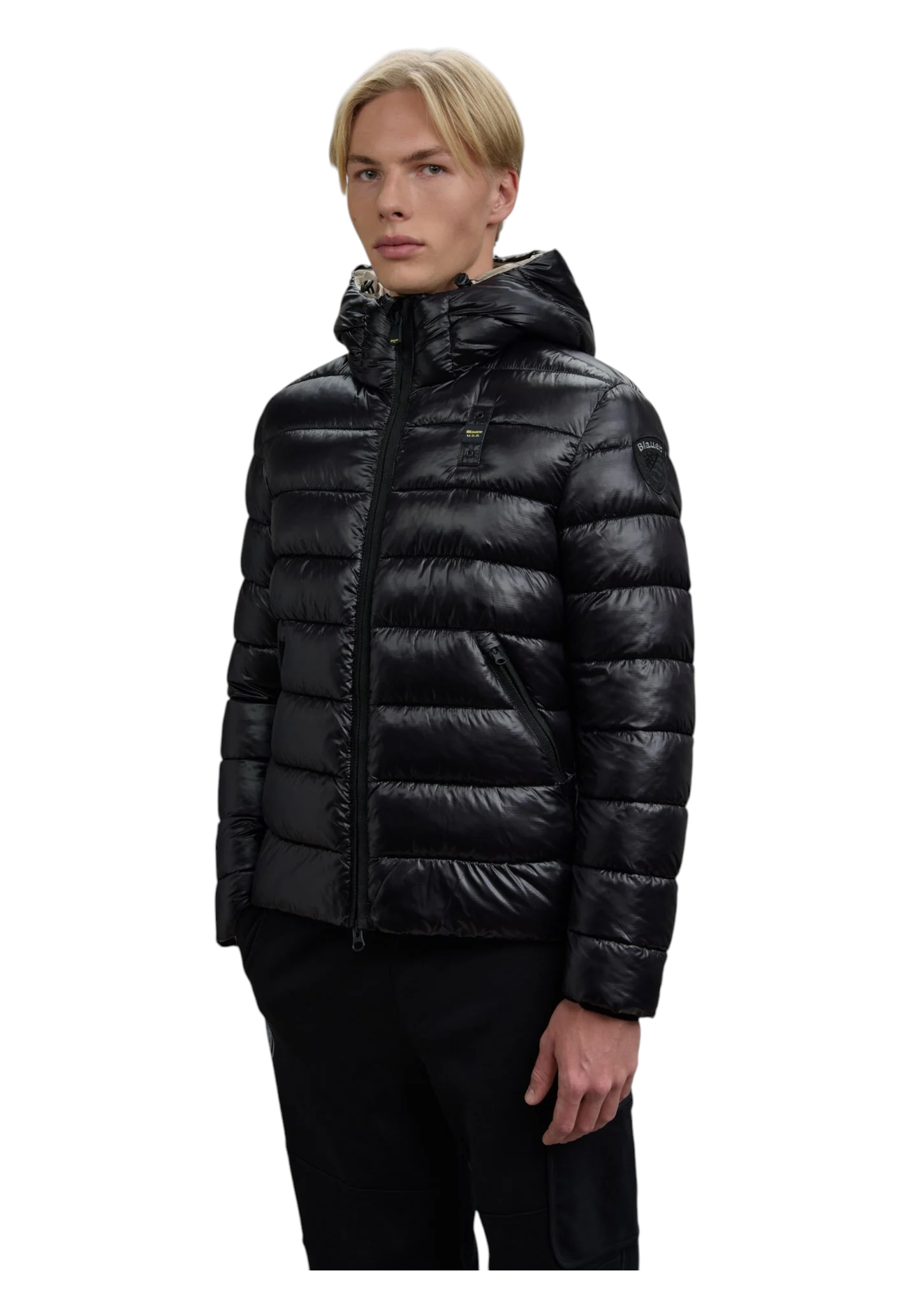 Herrenjacke aus Nylon eco adams Mann Blauer