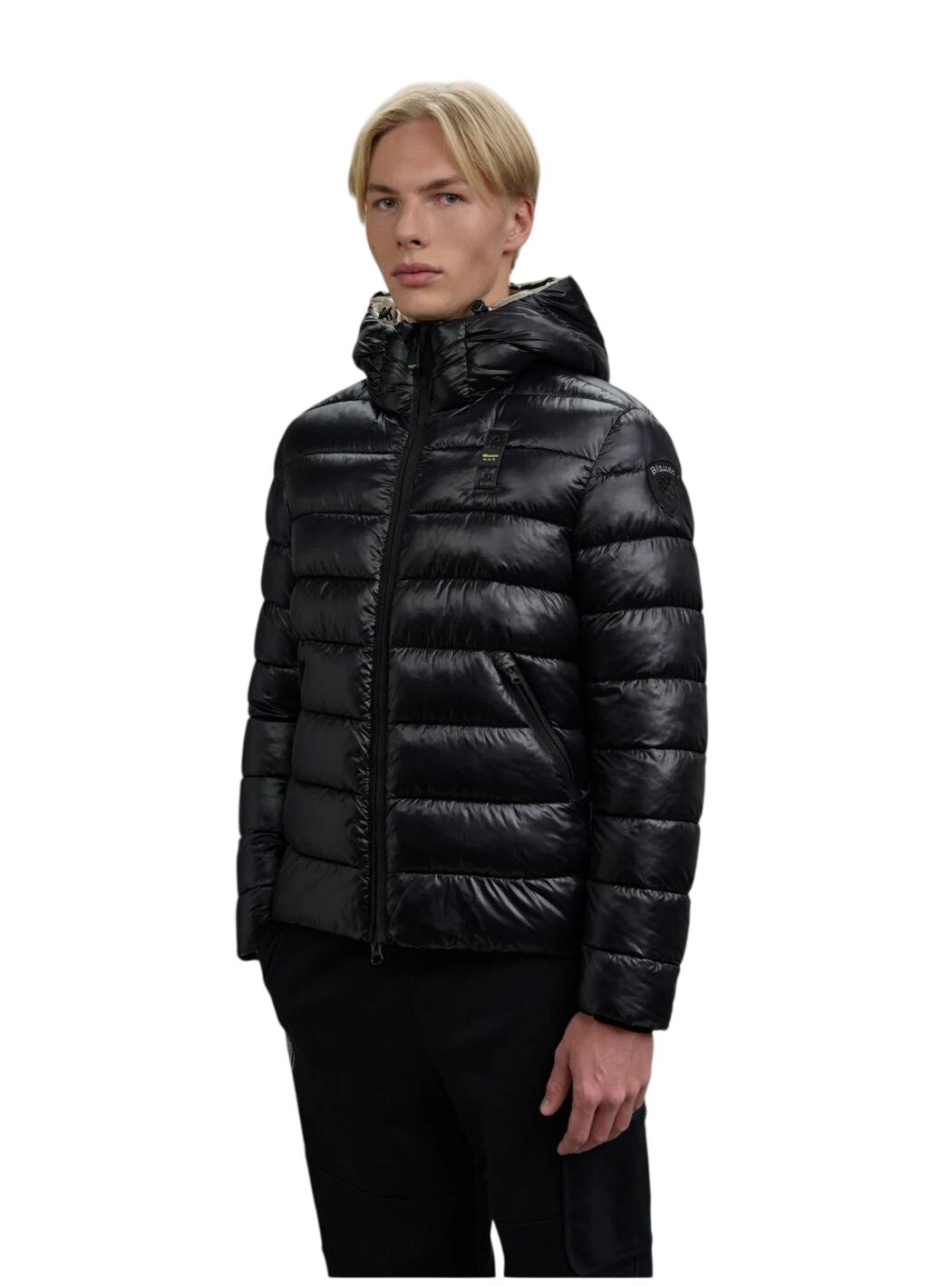 Blauer Herrenjacke aus Nylon eco Adams 25WBLUC02079-A05958 999ei