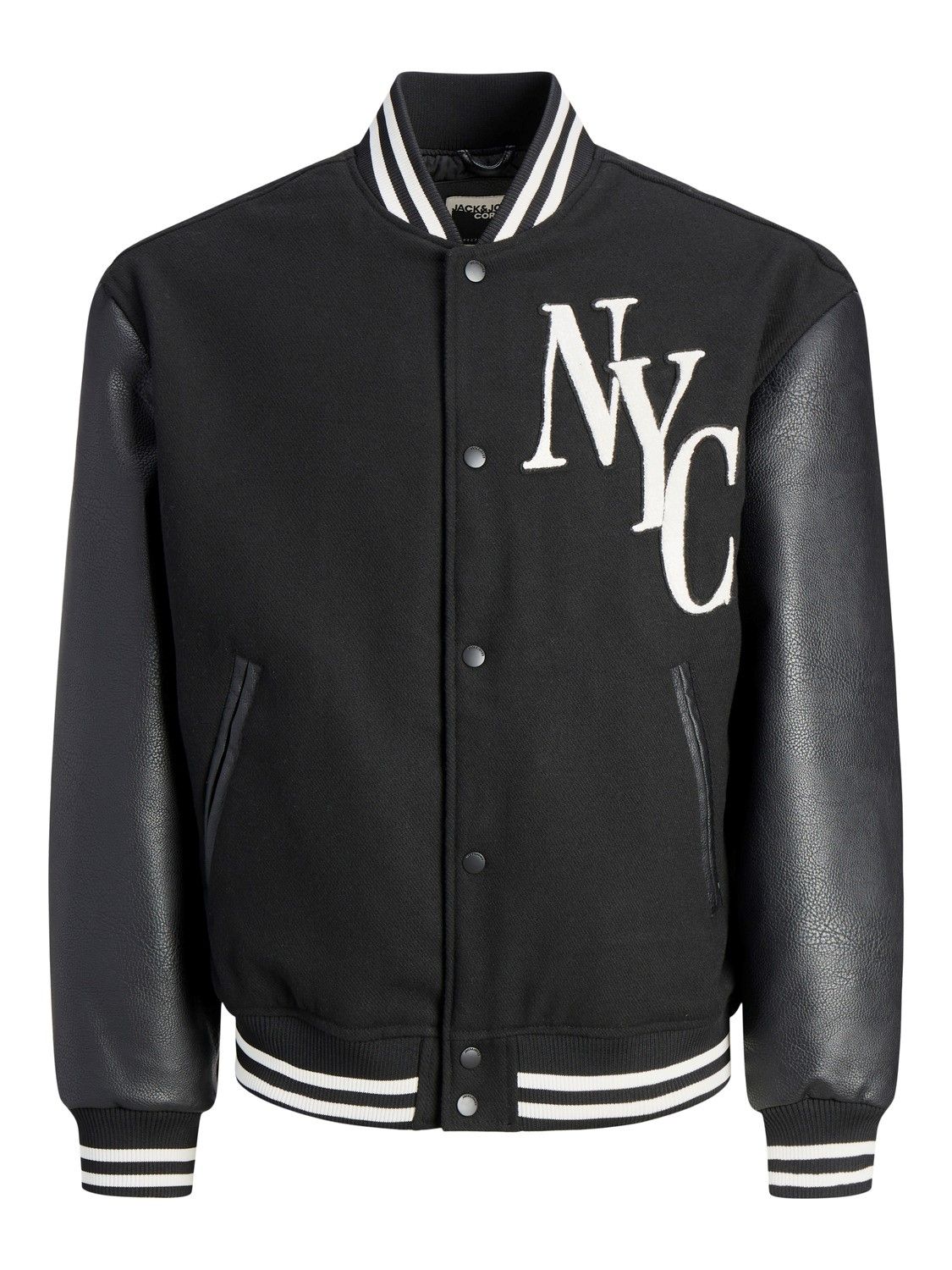 Jacken und Jacken Mann Jack And Jones 12238303 varsity schwarz