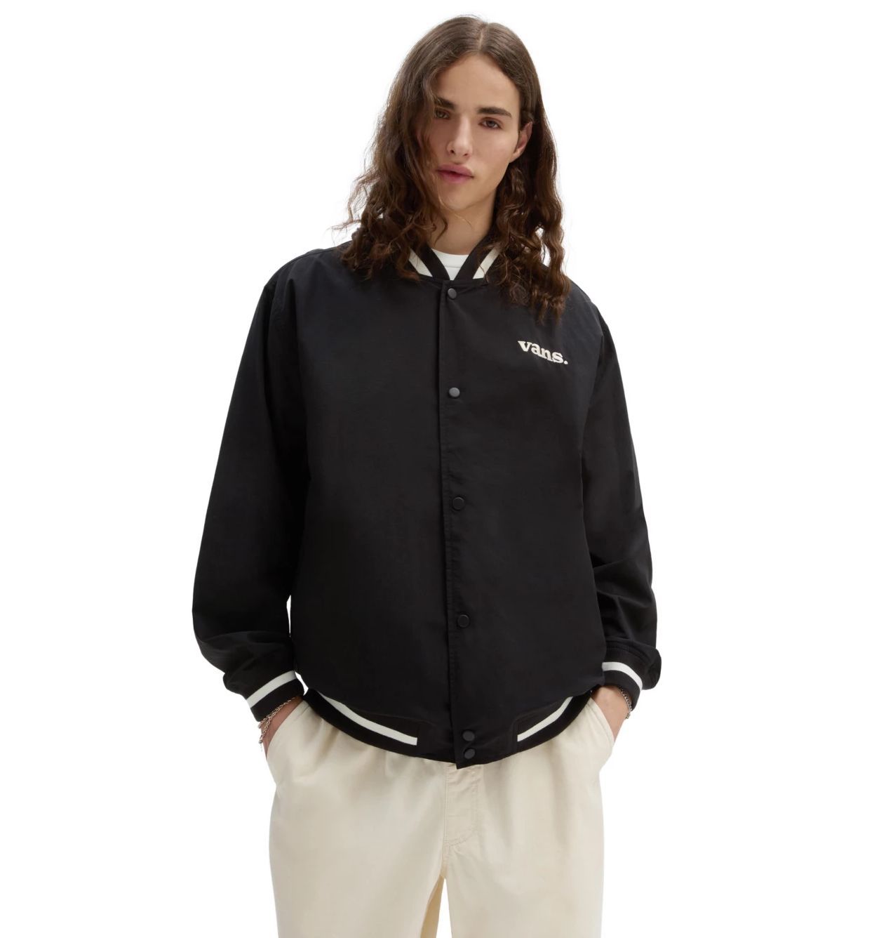 Jacken und Jacken Mann Vans Moore varsity - Ja. vn0008g0 Schwarz