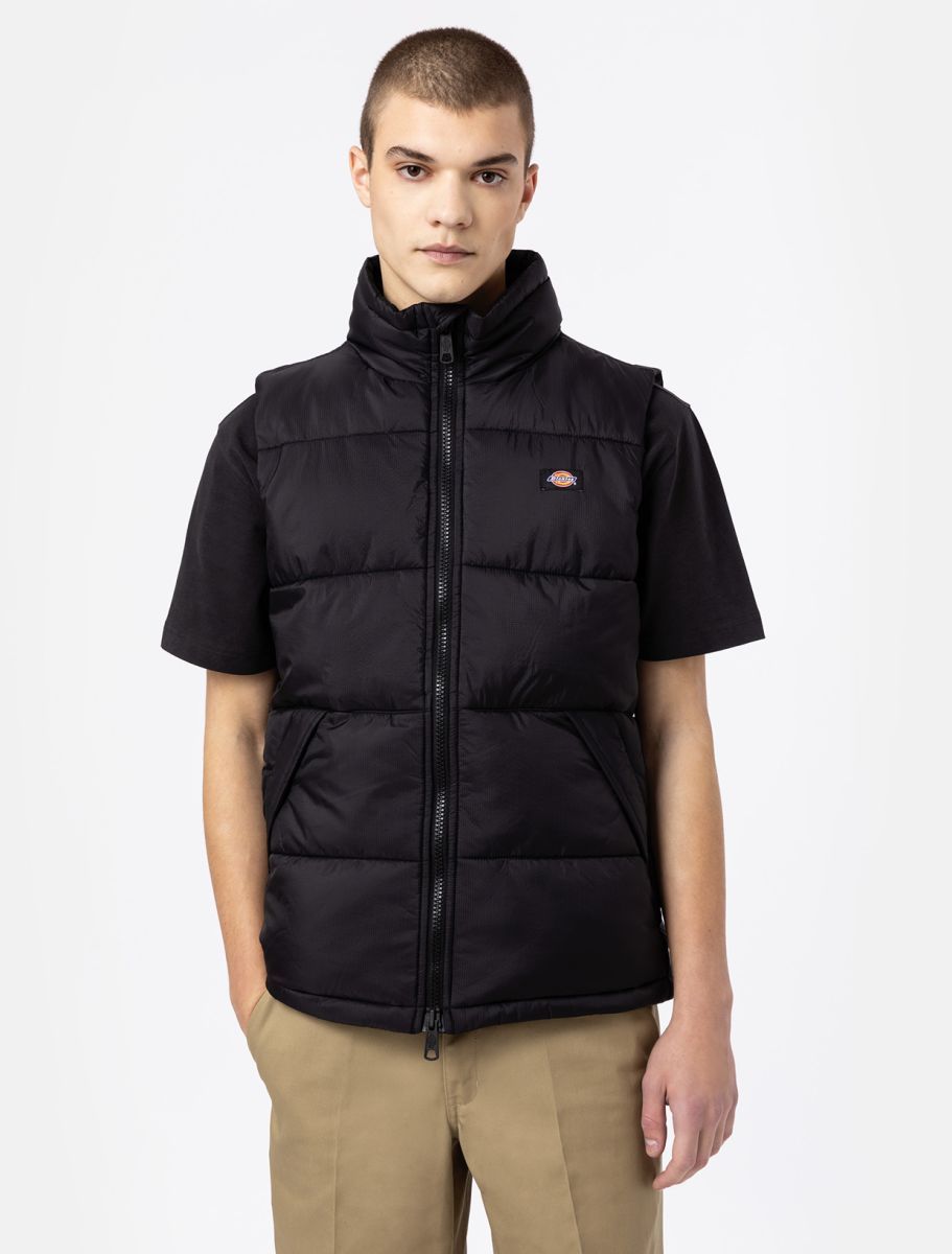 Jacken und Jacken Mann Dickies waldenburg vest - dk0a4y2k Schwarz