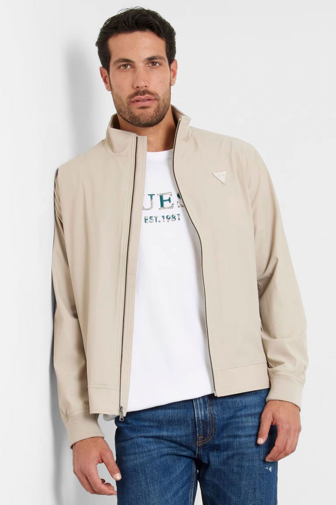 Jacken und Jacken Mann Guess m4yl13 wez70 Technische Hilfe g1ca Pasadena Stein