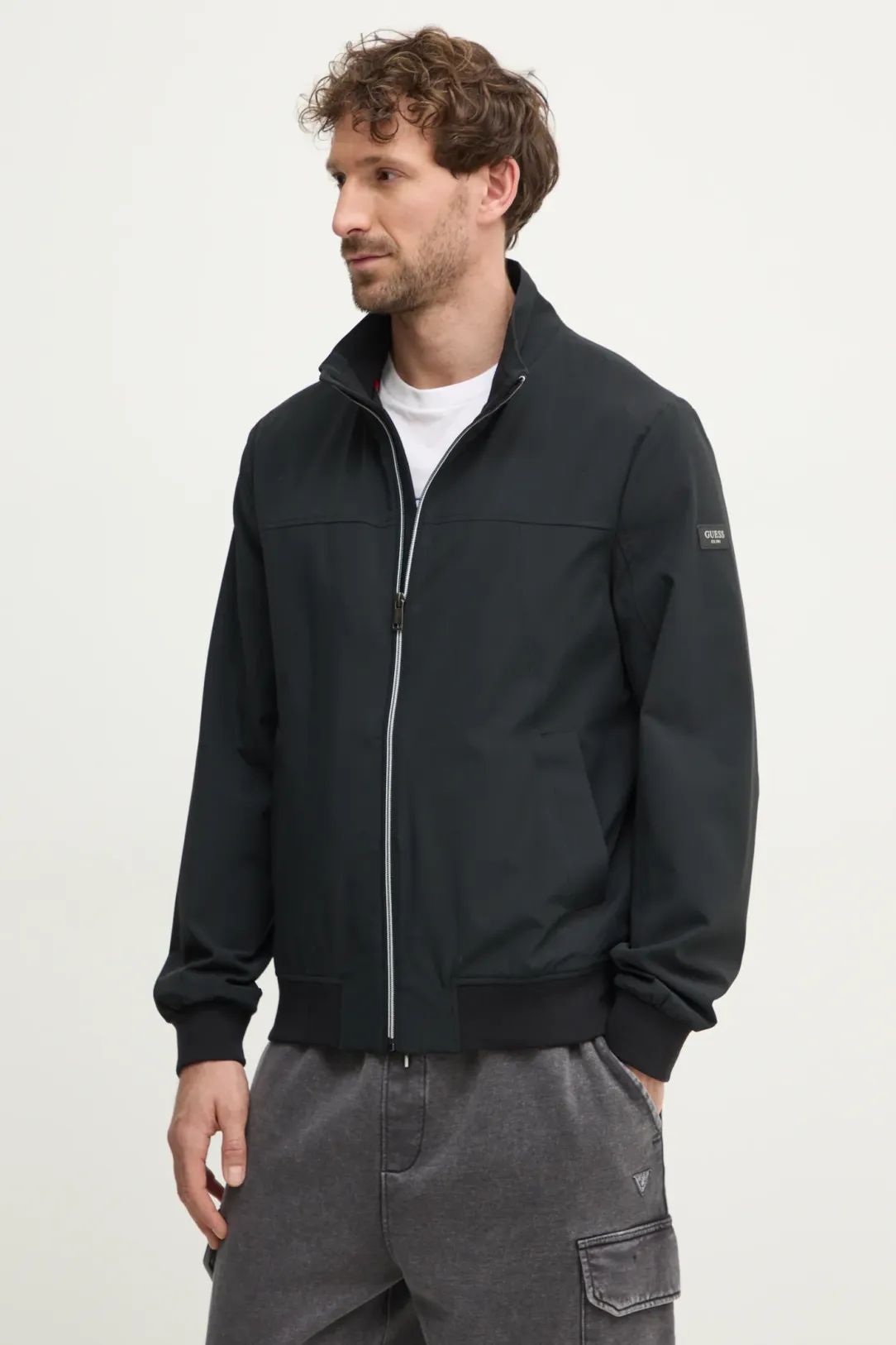 Jacken und Jacken Mann Guess m5rl18 wgup2 Jblk Jet schwarz