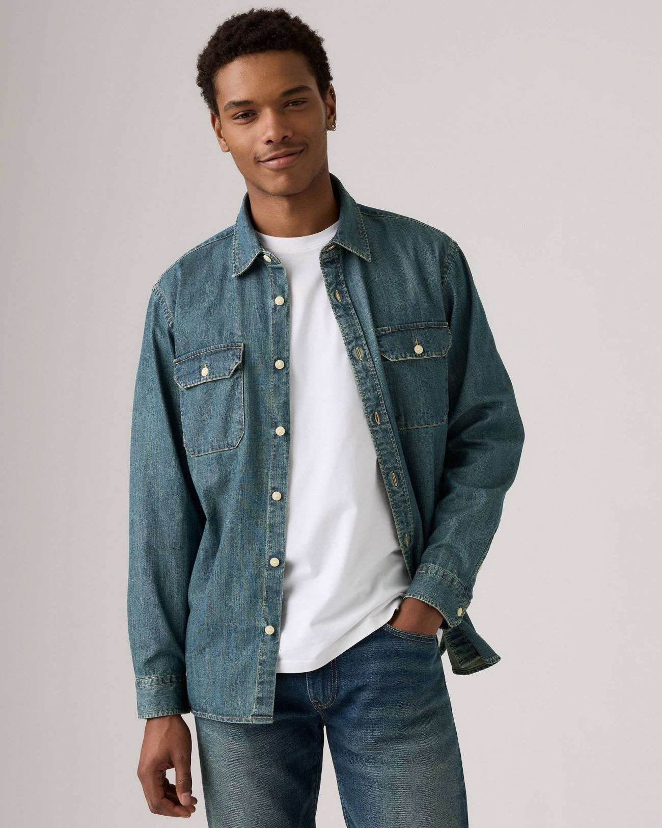 Herren Hemden levis 19573 0269 - Jackson Chopper dunkel waschen