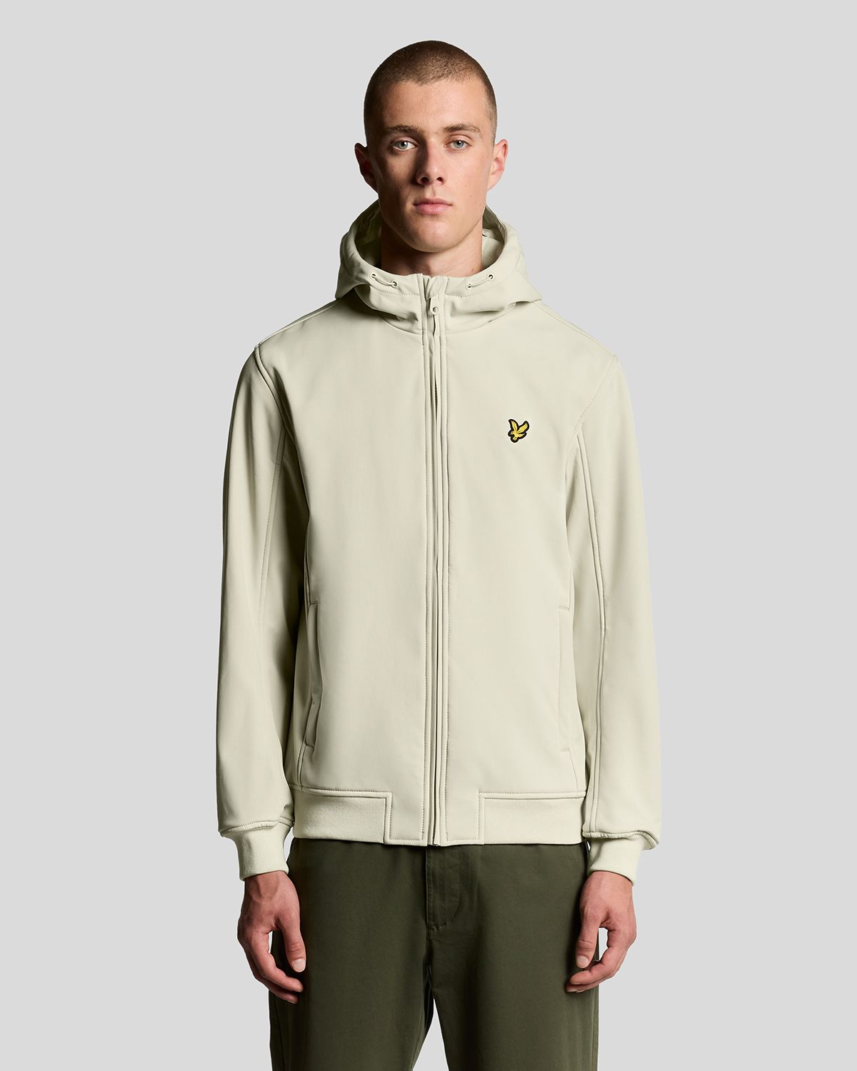 Jacken und Jacken Mann Lyle And Scott 1874 jk2110v Vlies Softshell x865 grau taupe