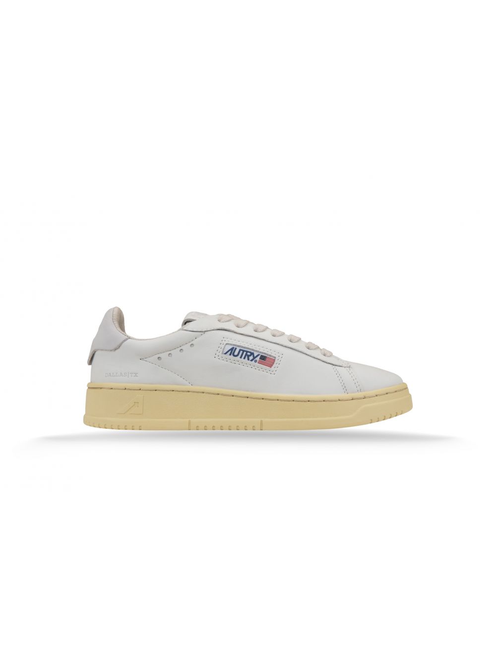 Autry Dallas Low Man Autry WeiBe Leder Turnschuhe mit Jacquard WeiB Leder Logo