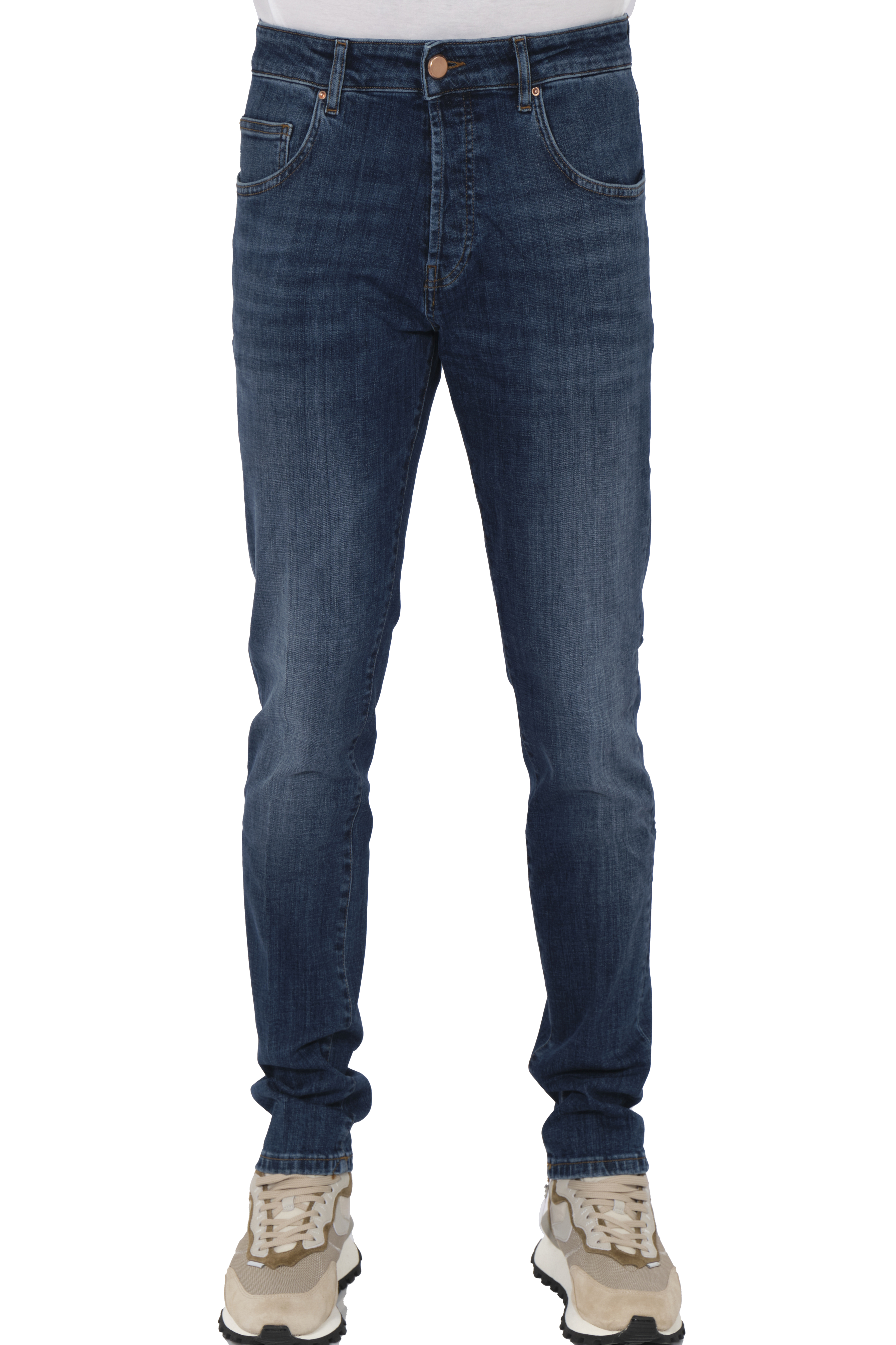 Don The Fuller - 5 Taschen Slim Midblue MILANO DTFHV14 1715